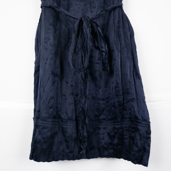 J. CREW navy blue silk blend sleeveless ruffle dress size 6 - Picture 6 of 11